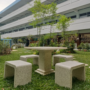 Bàn Ghế Đá Mài Terrazzo