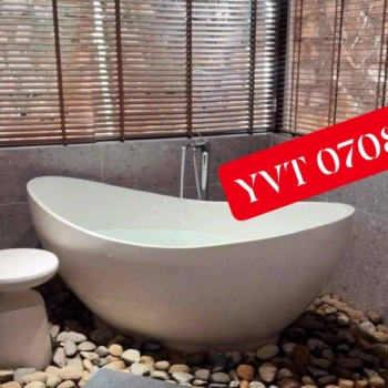 Bồn tắm đá mài Terrazzo hình thỏi vàng