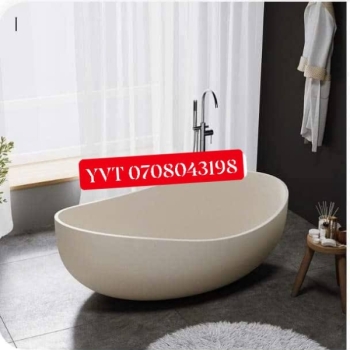 Bồn tắm đá mài Terrazzo hình thỏi vàng