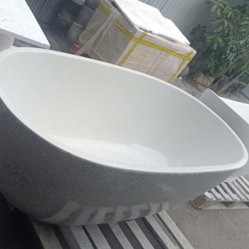Bồn tắm đá mài Terrazzo oval giọt nước