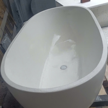 Bồn tắm đá mài Terrazzo oval giọt nước